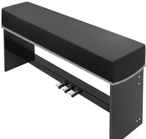 Copertura impermeabile e antipolvere per tastiera pianoforte a 88 tasti, custodia protettiva in morbida pelle nera per tastiere digitali