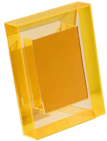 Bosiyrggrl 5-Inch Transparent Acrylic Photo Frame, Photocard Holder, Picture Display Stand for Office and Home Desktop Decoration B