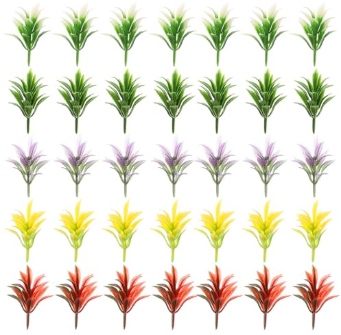 POPETPOP 75 Modelo de Plantas de Plástico para Manualidades Dioramas y Paisajes Miniatura