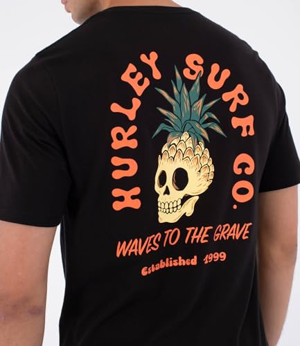 Hurley Herren T-Shirt Short Sleeve Men - Printing Press Berjim T-Shirt