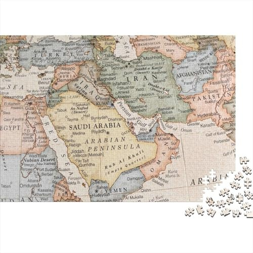 Middle East Map 1000pc Jigsaw Puzzle Game paper adults relaxing