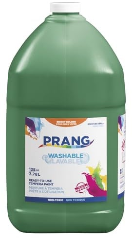 Prang Ready-to-Use Washable Tempera Paint, 1 Gallon Bottle, Green (10604)