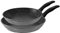 STONELINE Poêles, Set de 2, 20/28 cm, Revêtement Antiadhésif avec de vraies particules de pierre, compatible à l'induction et au four, gris, cuire sans huile et graisse