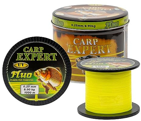 ENERGOFISH Angelnschnur LINE CARP EXPERT UV Fluo 0.25 mm 1000 m Metal CAN, Black, 1, 30120825