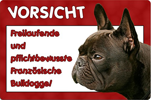 Nanyuk +++ Französische Bulldogge - Metall Warnschild Schild Hundeschild Sign - FBD 13 T6