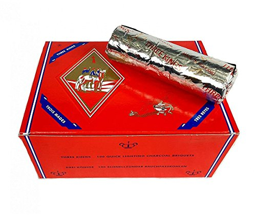 Three Kings 2 X Kohle - 40 mm - 10 Rollen Shisha - selbstzündend