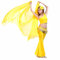 Best Dance Großer Chiffon-Schleier für Damen, mit goldfarbenem Rand, gelb, One size