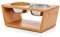 Pawfect Pets Elevated Dog Bowl Stand- 7 Raised Dog Bowl for Medium Dogs. Pet Feeder with Four Stainless Steel Bowls.