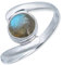 Ring Sterling Silber Damen Labradorit blau Stein schlicht modern