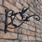 TentHome Blumenhaken Landhaus Blumenhalter Wand Blumenampel Halterung Garten Haken für Hanging Basket Wandhalterung Gusseisen Befestigung für Hängekörbe Vogel und Blättern