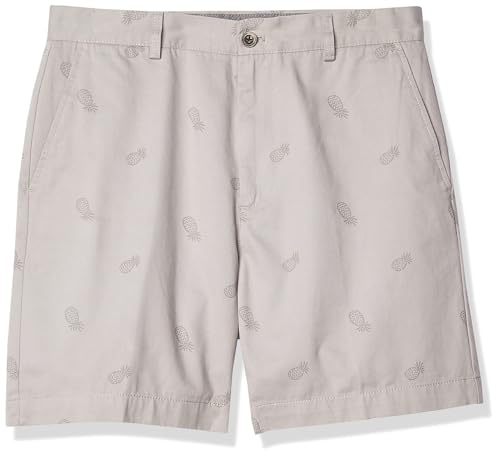Amazon Essentials Short Chino Coupe Classique, Entrejambe 18 cm Homme, Gris Ananas, 32W