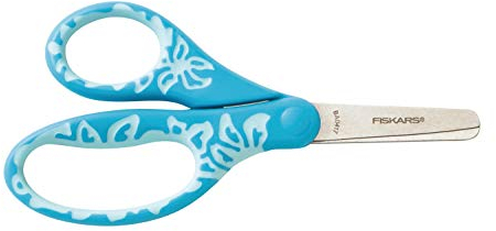 Fiskars Kinderschere, Ab 6 Jahren, Länge 12 cm, Für Rechts- und Linkshänder, Rostfreie Stahl-Klinge/Kunststoff-Griffe, Türkis, 1027419