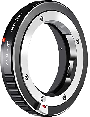 K&F Concept L/M-NIK Z Bajonettadapter Objektiv Ring für Leica M LM Objektiv auf Nikon Z 7 und Nikon Z 6 Spiegellose Vollformatkamera