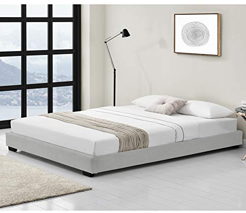 Corium Kunstlederbett Bettgestell mit Lattenrost 180x200 cm Bett inkl. Lattenrahmen Doppelbett Ehebett Weiß