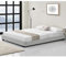 Corium Letto Matrimoniale Imbottito Struttura Bassa a 2 Piazze con Rete a Doghe e Piedini Zona di Riposo 180x200 cm Rivestito in Similpelle Bianco