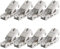 deleyCON 8x CAT 6a Connecteur Réseau RJ45 Sans Outil avec Connexion LSA pour Câbles D'installation Rigides Câble LAN Blindé 10 Gbit/s Connecteur de Câble Réseau Boîtier Métallique CAT6a