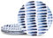 Blue Stripe Melamine Plates, 10.5-inch Dinner Plates set of 6