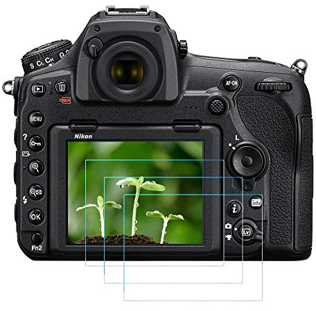 FANZR D850 Screen Protector for Nikon D850 D810 D780 D750 D500 D7200 D7100 Camera (3 Pack), 0.3mm 9H Hardness Anti-Scratch Tempered Glass
