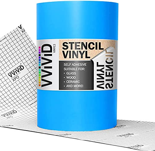 VViViD Rotolo di pellicola adesiva per stencil in vinile, 61 x 8,5 m, colore: blu