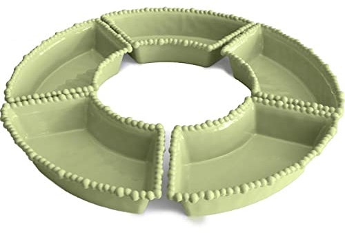 BACI MILANO Set aus 5 Tellern zum Aperitifen, Salbeigrün