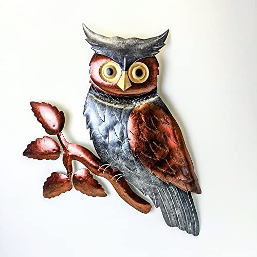 THOKUTOYS Wanddeko - Eule XL: ca. 75 x 70 cm