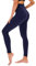 TNNZEET High Waist Leggings Damen Elastische Leggins Weiche Sporthose für Sport Gym,Marineblau,L-XL