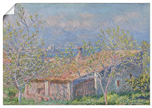ARTLAND Wanddeko Poster & Kunstdrucke Wandposter Querformat Landschaften Garten Bäume Haus Meer Claude Monet U3FA