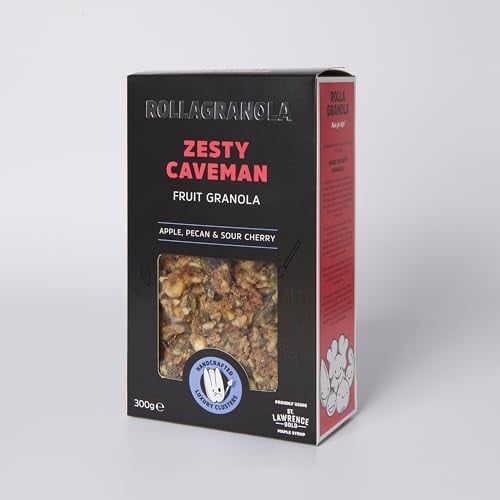 Rollagranola - Zesty Caveman Fruit Granola, Apple, Pecan & Sour Cherry, 6 x 300g