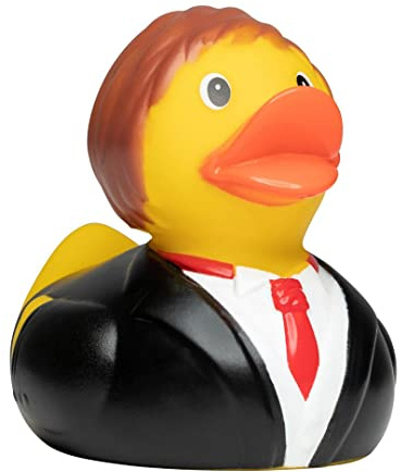 Schnabels Quietsche-Ente Bräutigam - Geschenk für Geburt Geburtstag Namenstag Kinder Baby Freund-in Mädchen Junge - Spielzeug Bade-Ente Badewanne Deko