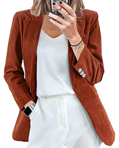 LAZIRO Autunno E Inverno Signore Nuovo Cardigan Di Velluto A Coste Temperamento Sottile Colore Solido Abito Casual Collare Giacca Professionale Piccolo Vestito