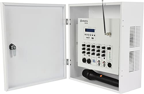 Adastra SA120 | Secure Wall Amplifier with Wireless Microphone & Media player | 120W