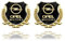 2 Stück Auto 3D Metall Aufkleber, Seitentür Seitenfenster Emblem Aufkleber Haube Kofferraum Auto Emblem Flügel Styling Aufkleber, Für Opel Astra Insignia Mokka Zafira Corsa Crossland GT Karl,Gold