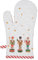 Clayre & Eef Kinderofenhandschuh 12x21 cm Weiß Rot Baumwolle Nussknacker Ofenhandschuh