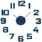 PRIM Veneer Colorino DIY Wanduhr Holz, Made in EU, Wood Wand-Deko ∅ von 600 bis 1000 mm, 3D Holz-Ziffern, Holz Wanduhr Groß XXL, Wanduhr Küche, Schlafzimmer (Blau)