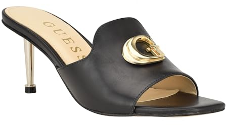 GUESS Damen Druckknöpfe Sandale mit Absatz, Schwarz 001, 39.5 EU
