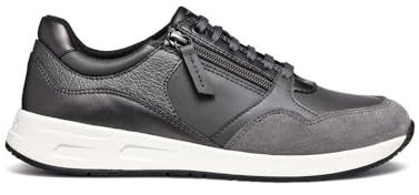 Geox Tenis D Bulmya B para Mujer, Gris Oscuro, 37 EU