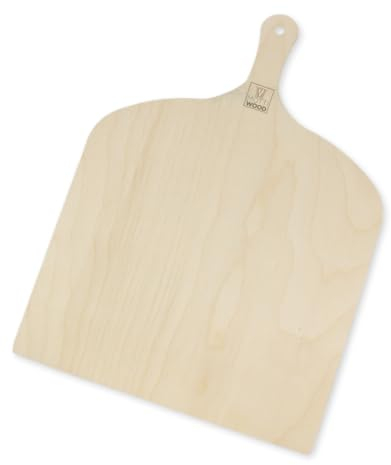 Pala Pizza, Pala Per Pizza in Legno 100% Betulla, 41.5x29.5x0.6, Maxi Resistenza e Grip, Tagliere Pizza Forno, Made in Italy,