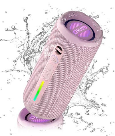 OHAYO Altoparlante Bluetooth portatile, altoparlante wireless impermeabile IPX7 con suono stereo da 24 W, bassi attivi extra, Bluetooth 5.3, doppio accoppiamento, fino a 30 ore di riproduzione per