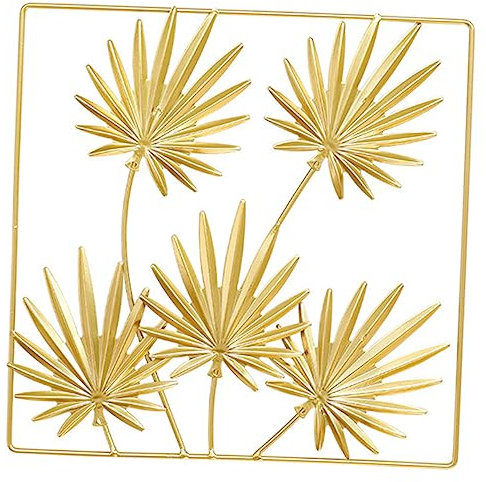 Alipis Modernes Metall Wanddekoration Für Wohnzimmer Stilvolles Eisen Palmblatt Kunstwerk Für Elegante Raumgestaltung Langlebig Und Pflegeleicht Perfektes Wandornament