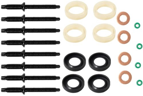 VHEUHZ 1.6 HDI Dichtungen für Einspritzdüsen kompatibel mit Peugeot Partner 207 307 407 1007 206 Citroen C2 C3 Xsara 198185 198299