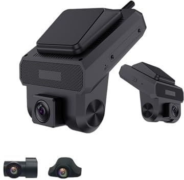 4g Sim Cloud Car Dash Camera Dvr With ADAS Hd Car Dvr Front And Rear Inside Dash Cam 3 Lens Dashcam 4g Dashcam(64G)