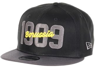 New Era BVB 1909 Borussia Dortmund Schwarz Grau Verstellbare 9Fifty Snapback Cap - M - L