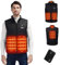 Telguua Gilet chauffant électrique pour homme avec batterie externe rechargeable pour l'hiver, chaud, coupe-vent, doux, thermique pour camping, équitation, randonnée