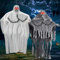ITMNMNL Halloween Hängende Sensenmänner 2 Stück Halloween Deko Geister,Halloween Deko Gruselig,Halloween Geister,Grusel Deko mit Glühenden Roten Augen,für Halloween Indoor und Outdoor - 80cm