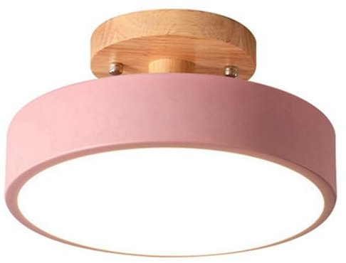 Persistence Plafonniers Roses Moderne LED Luminaire en Bois Nordique Luminaire D'Intérieur Cuisine Salon Chambre Salle de Bain Facile à Utiliser
