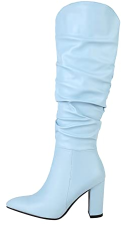 Stivali Donna Pioggia Stivaletto Donna Tacco Basso Texani Beige Stivali Texani Donna di Jeans Stivali Estivi Donna Morbidi Stivali Estivi Donna al Ginocchio Eleganti Tacchi