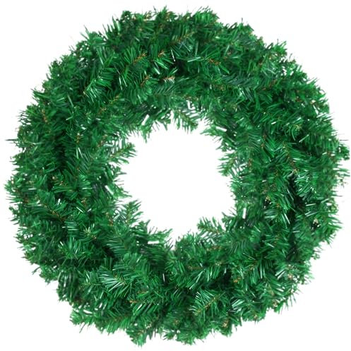 CAKEEYUM Corazadora navideña 11.8 '' Base de Corona Verde para Navidad y Decoraciones de Temporada Coronas de Puertas Delanteras DIY Coronas de Navidad para la Puerta de Entrada de la Puerta d