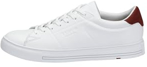 LLOYD Herren Halbschuhe Enrico, Männer Low-Top Sneaker, lose Einlage,Halbschuhe,straßenschuhe,Strassenschuhe,Sportschuhe, White/RED, 44 EU / 9.5 UK