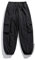 TDHLW Damen Herren Ski Baggy Cargo wasserdichte Cargo Schneehose Snowboard Outdoor Wanderhose füR Wintersport,Schwarz,L