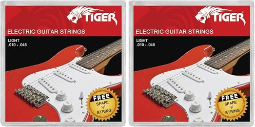 Tiger Electric Guitar Strings Light - 0.010-0.046 (Pack of 2)